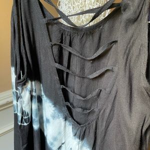 Black and white tie dye sundress with tags on